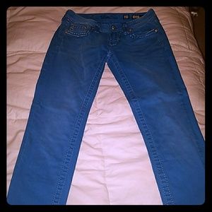 Miss Me Blue Skinny Jeans Size 27
